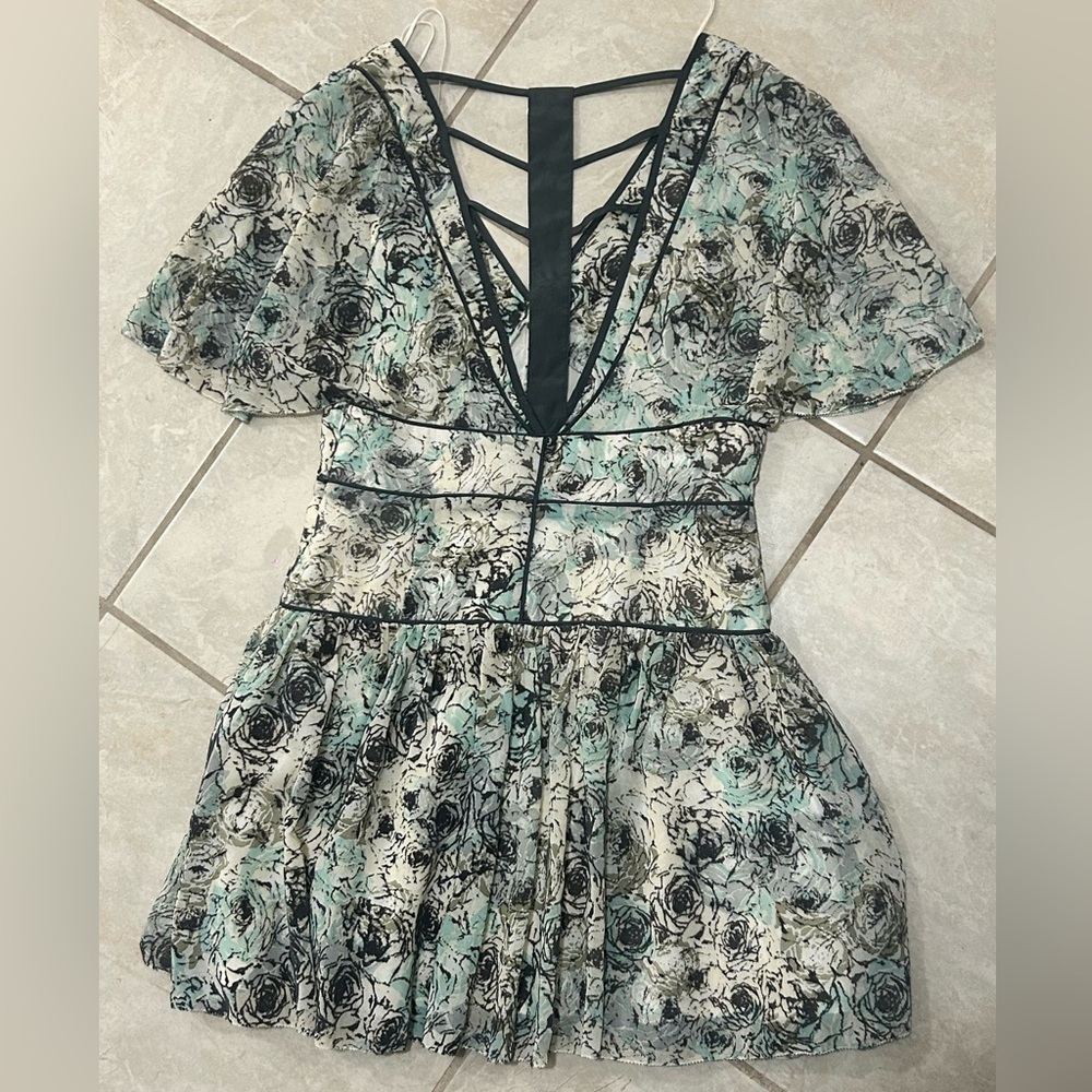 Free People Perfect Dream Floral Mini Dress size 6 - Picture 4 of 5